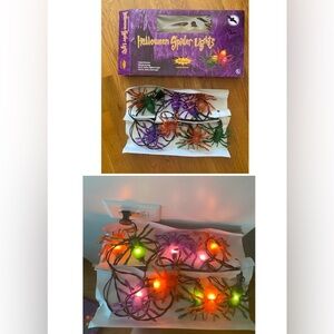 Halloween multicolor Spider String Lights, 8.5Ft Halloween